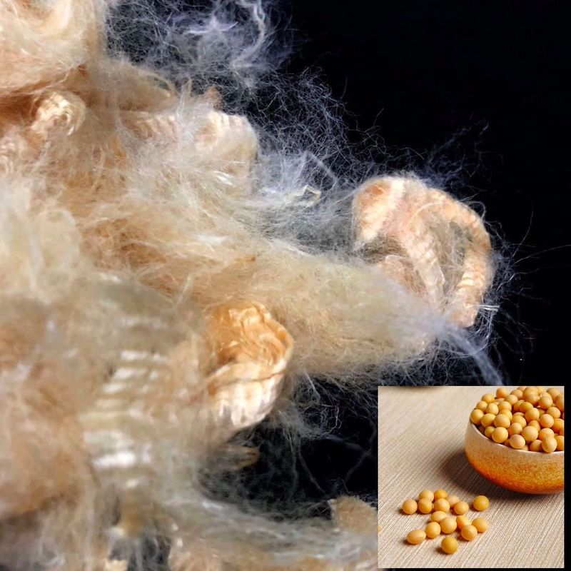 100% Soybean Protein Fiber With Excellent Physical And Mechanical Properties